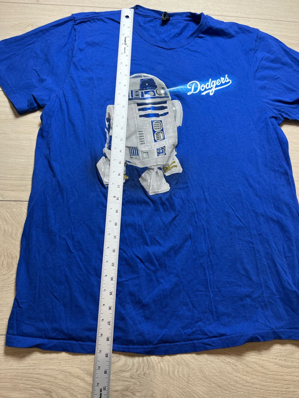 2013 Los Angeles Dodgers Star Wars Night R2-D2 promotional T-shirt Men’s XL - Picture 3 of 9
